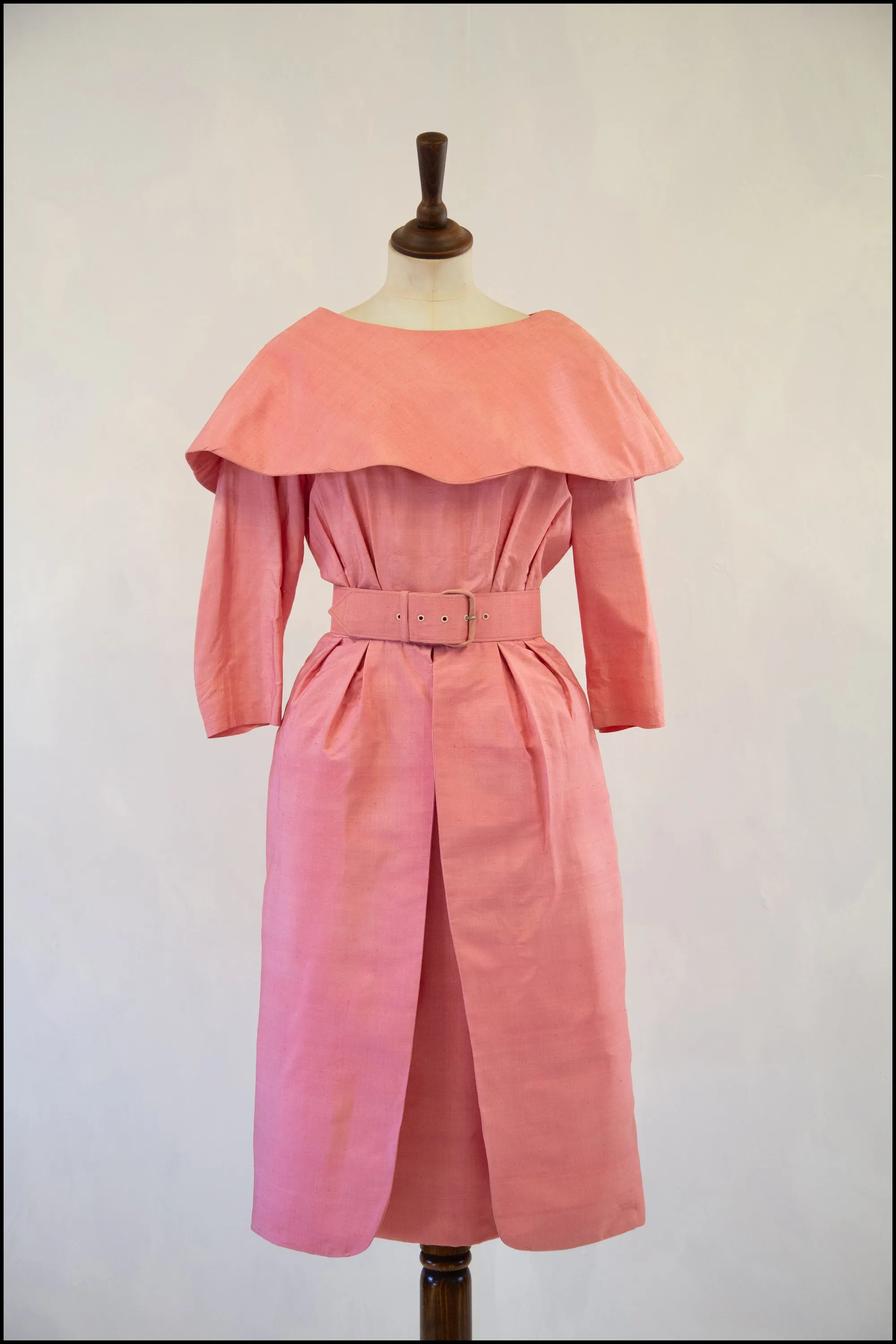 Vintage 1950s Pink Silk Dress Set