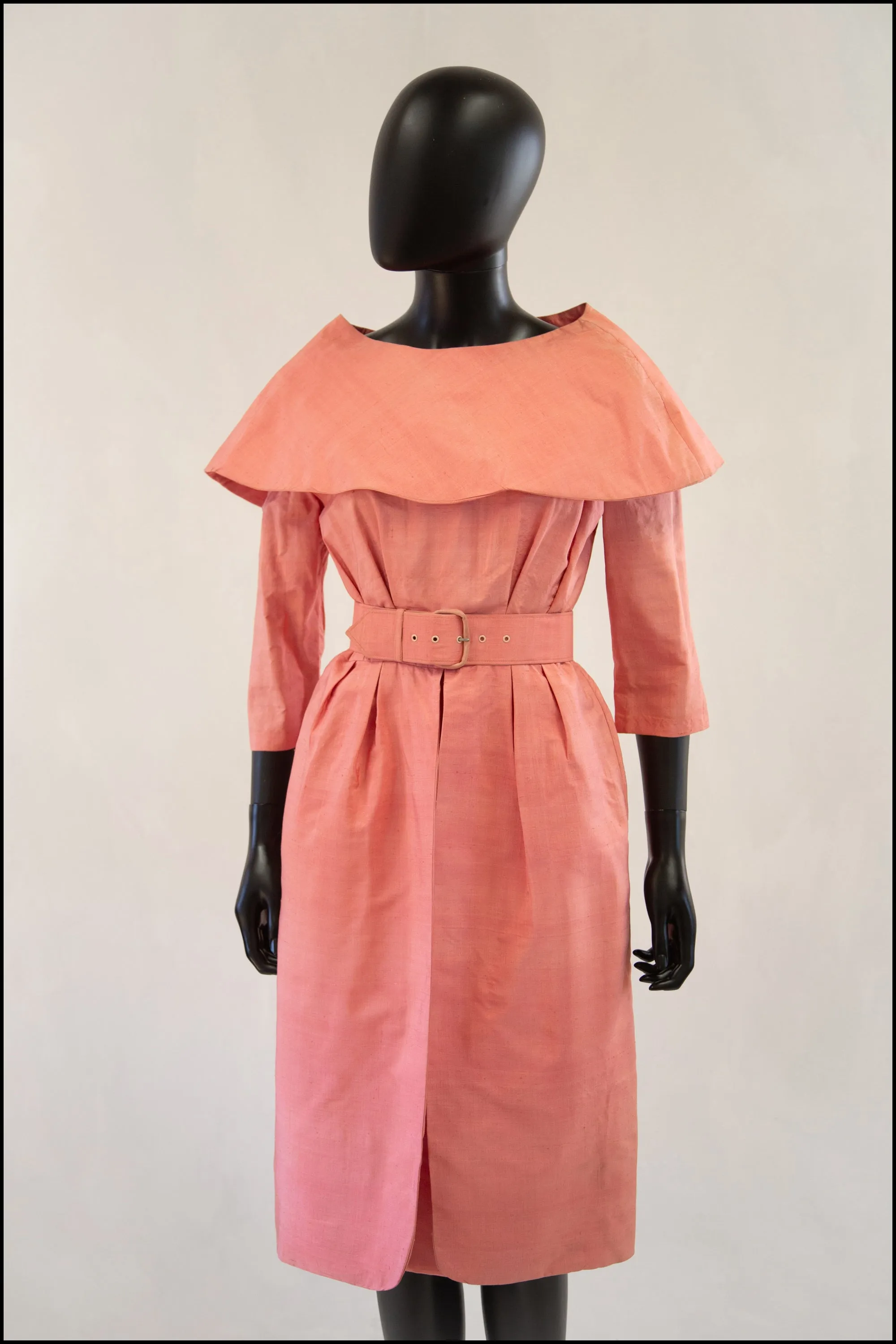 Vintage 1950s Pink Silk Dress Set