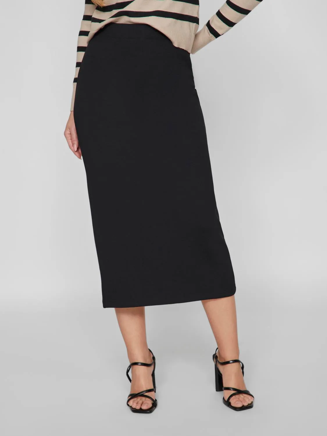 VIREFLECTI Midi Skirt - Black Beauty