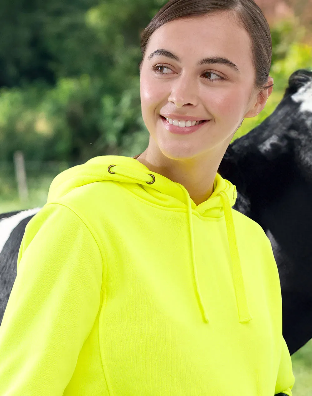 Winning Spirit Hi-vis Two Tone Water Resistant Fleece Hoodie (SW91)