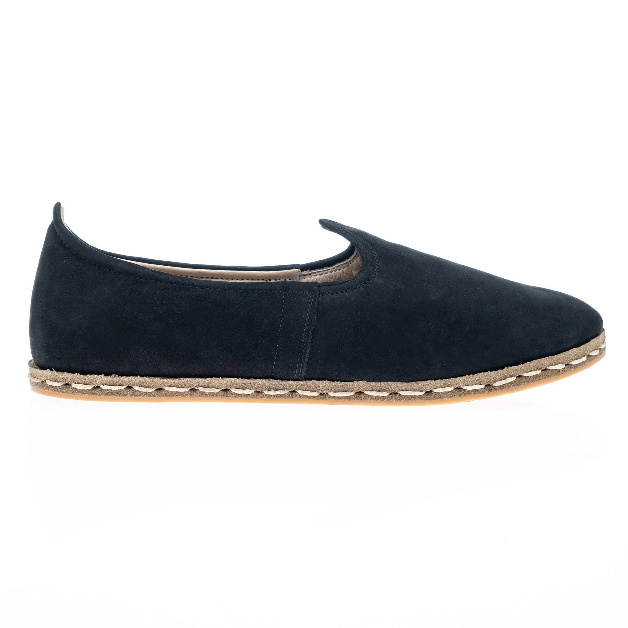 Women's Black Nubucks Slip On Shoes