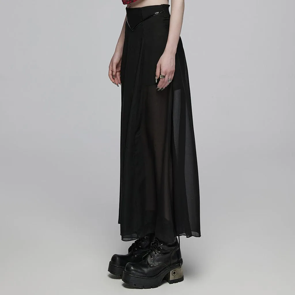 Women's Gothic Double-layered High-waisted Skirt