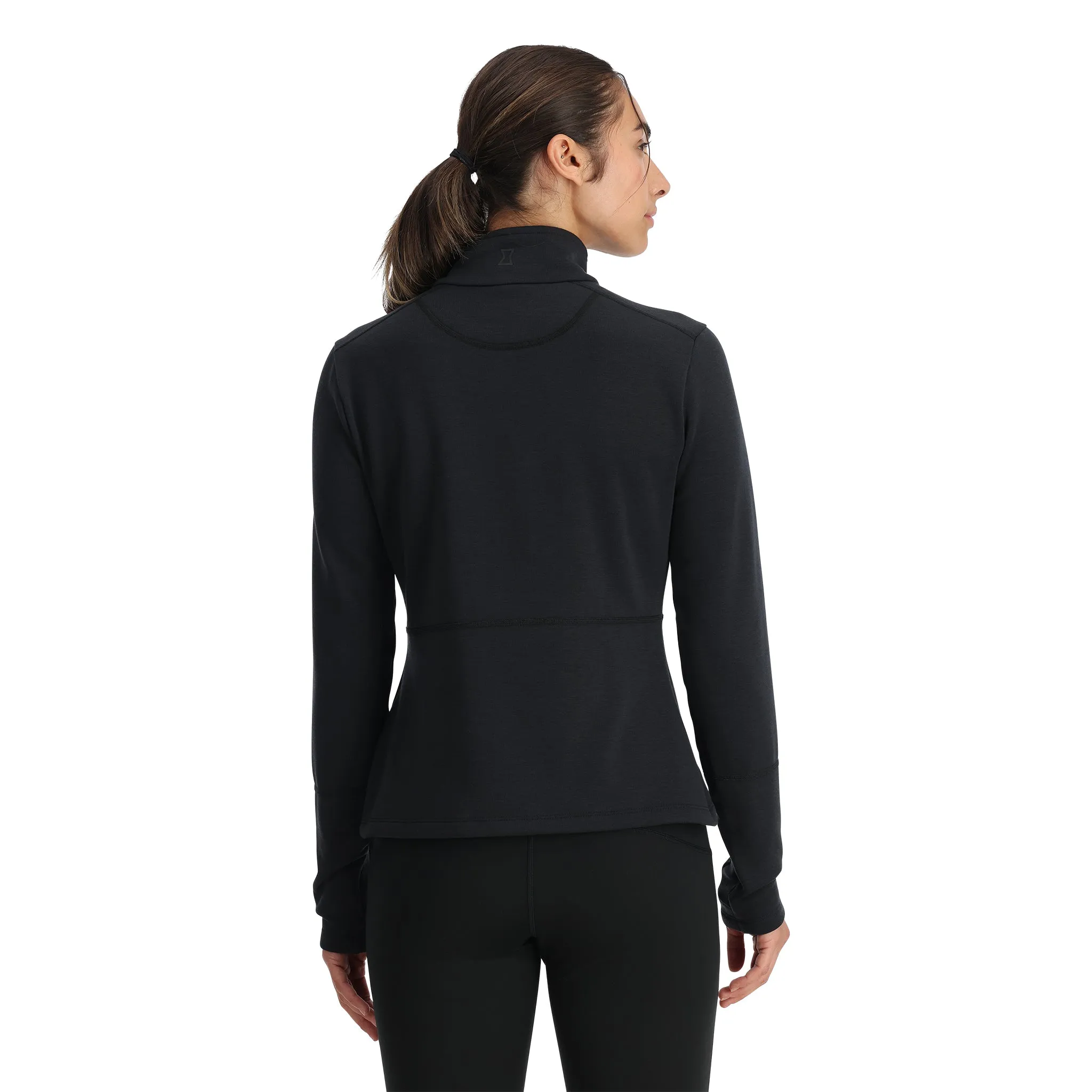 Womens Speed Fleece Half Zip - Black