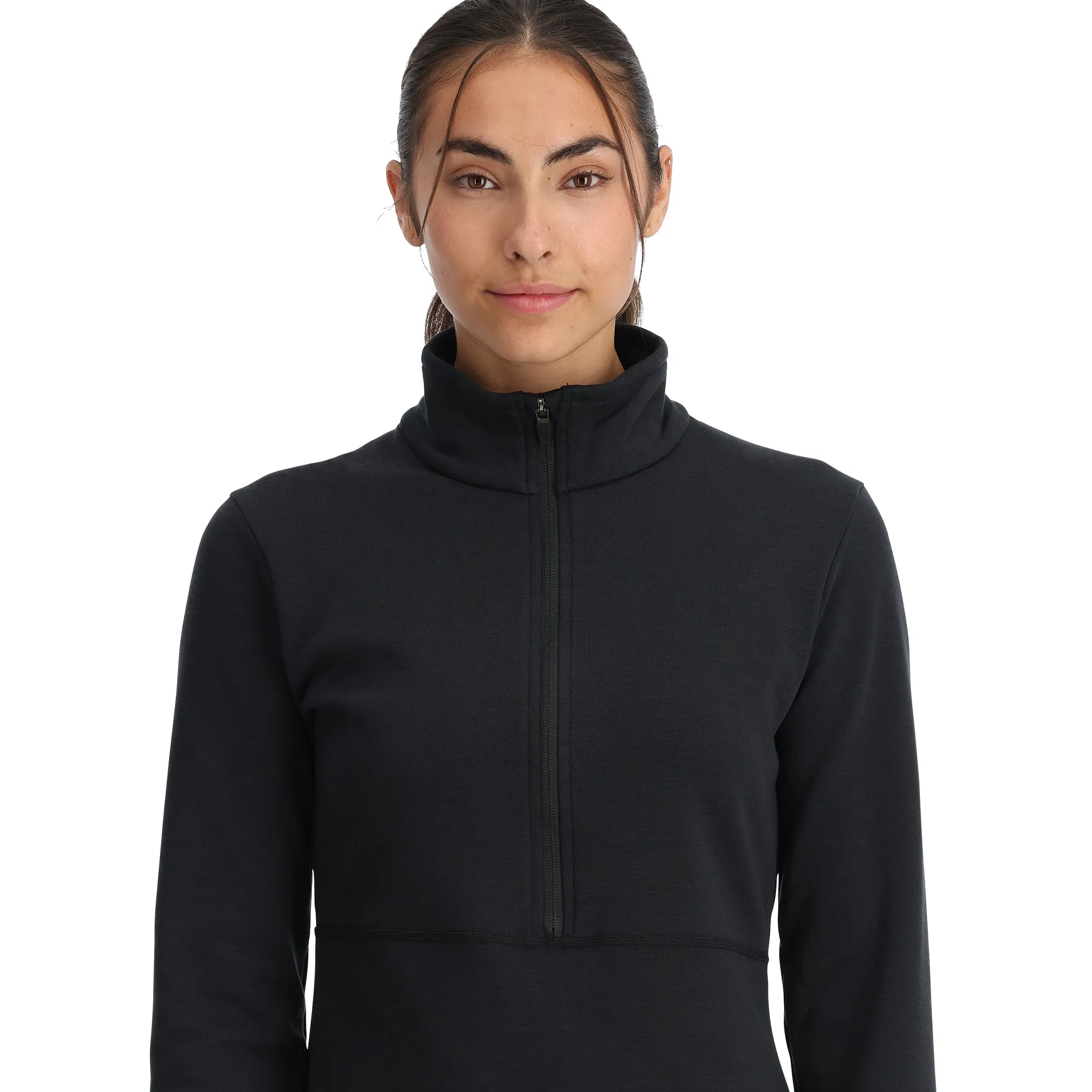 Womens Speed Fleece Half Zip - Black