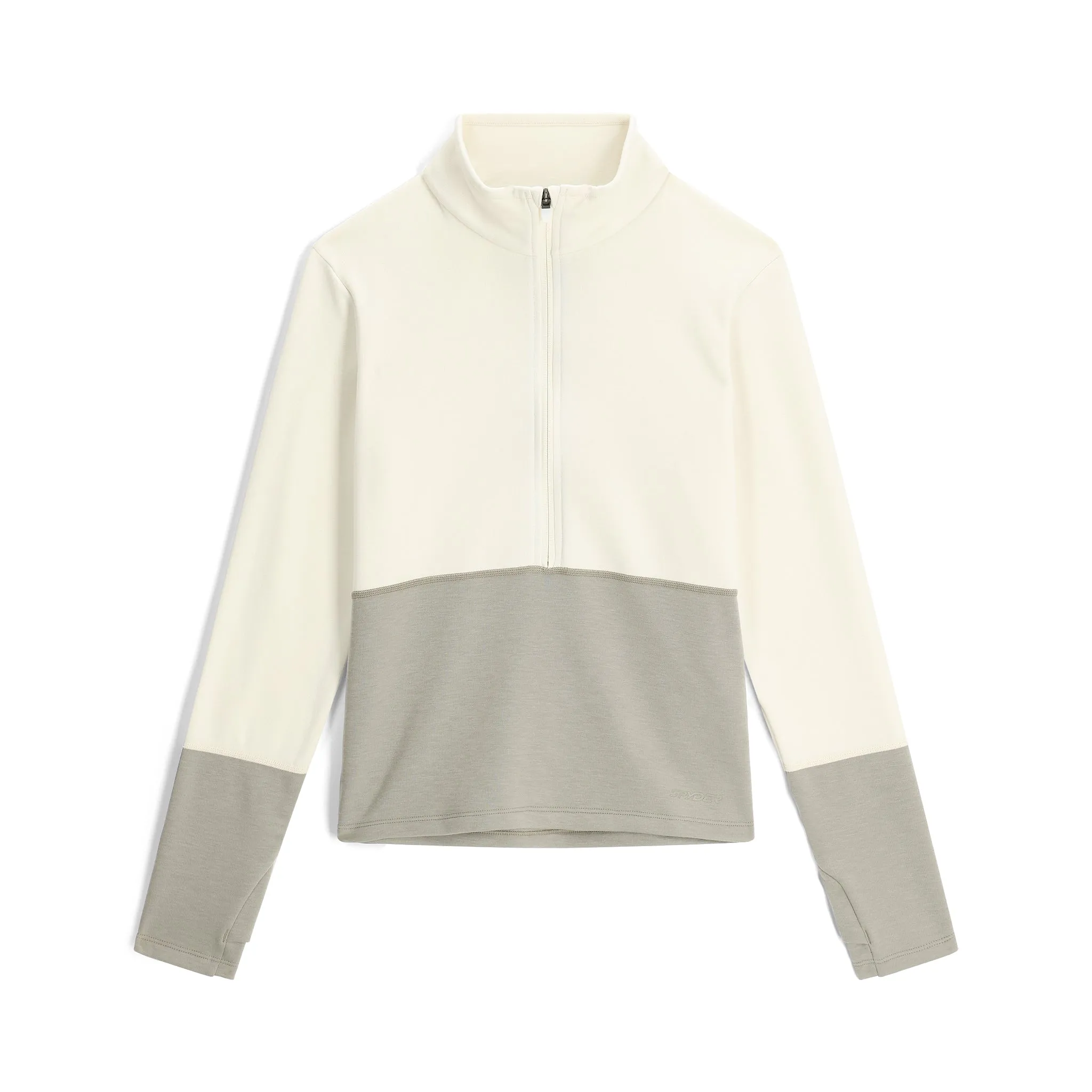 Womens Speed Fleece Half Zip - Concrete