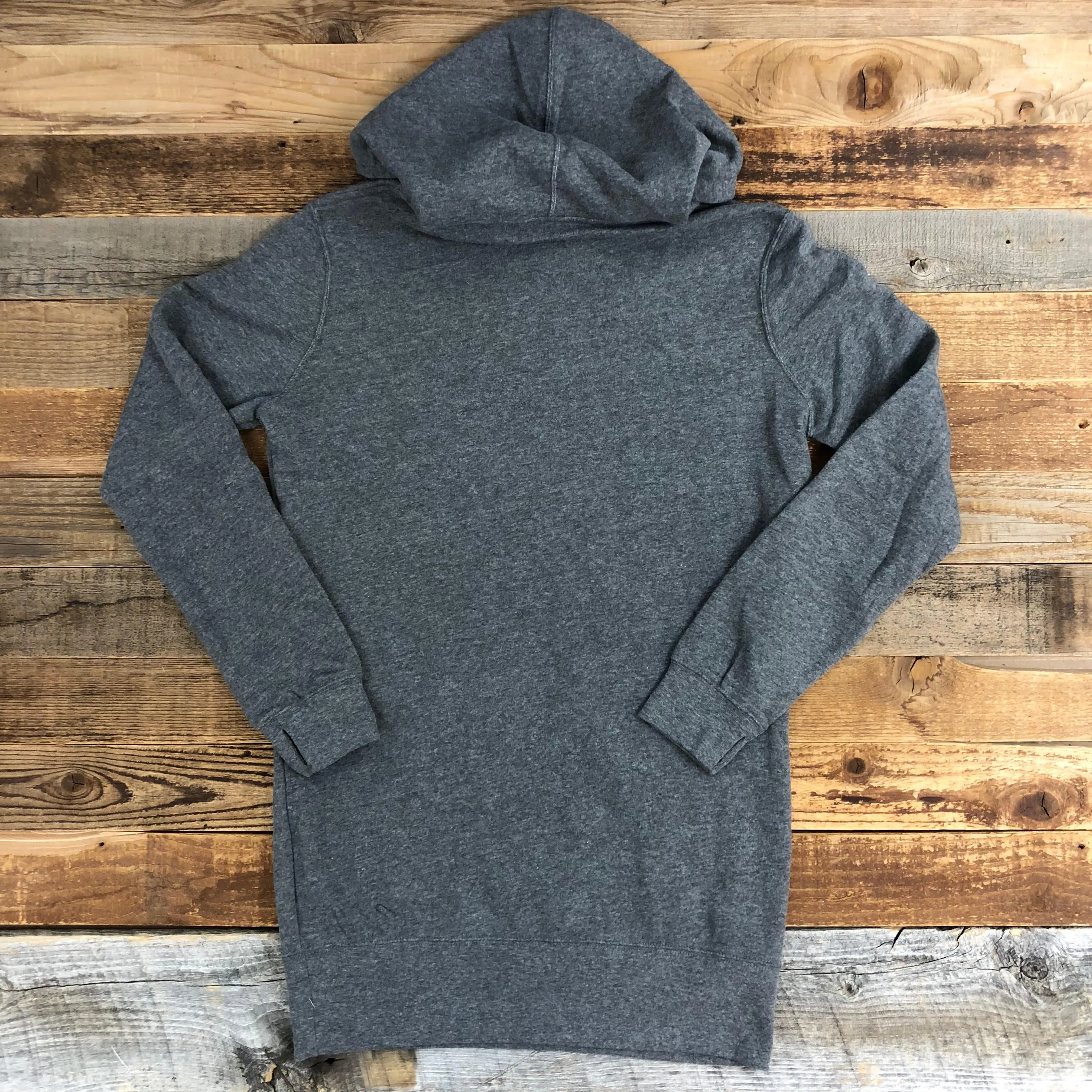 Women's Surf Wyoming® Bison Logo Hoodie Dress - Heather Grey