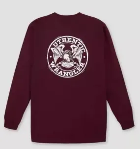 WRANGLER - FR Long Sleeve Graphic T-Shirt, Wine