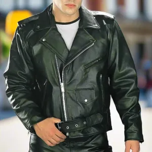 X Element Men's Leather Motorcycle Jacket