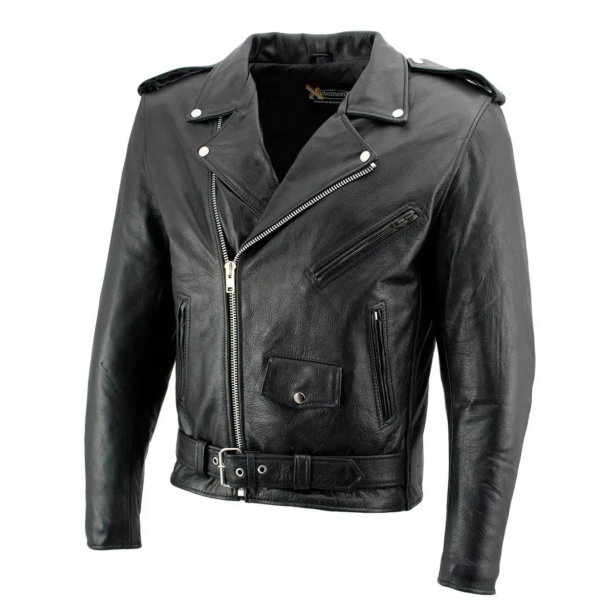 X Element Men's Leather Motorcycle Jacket