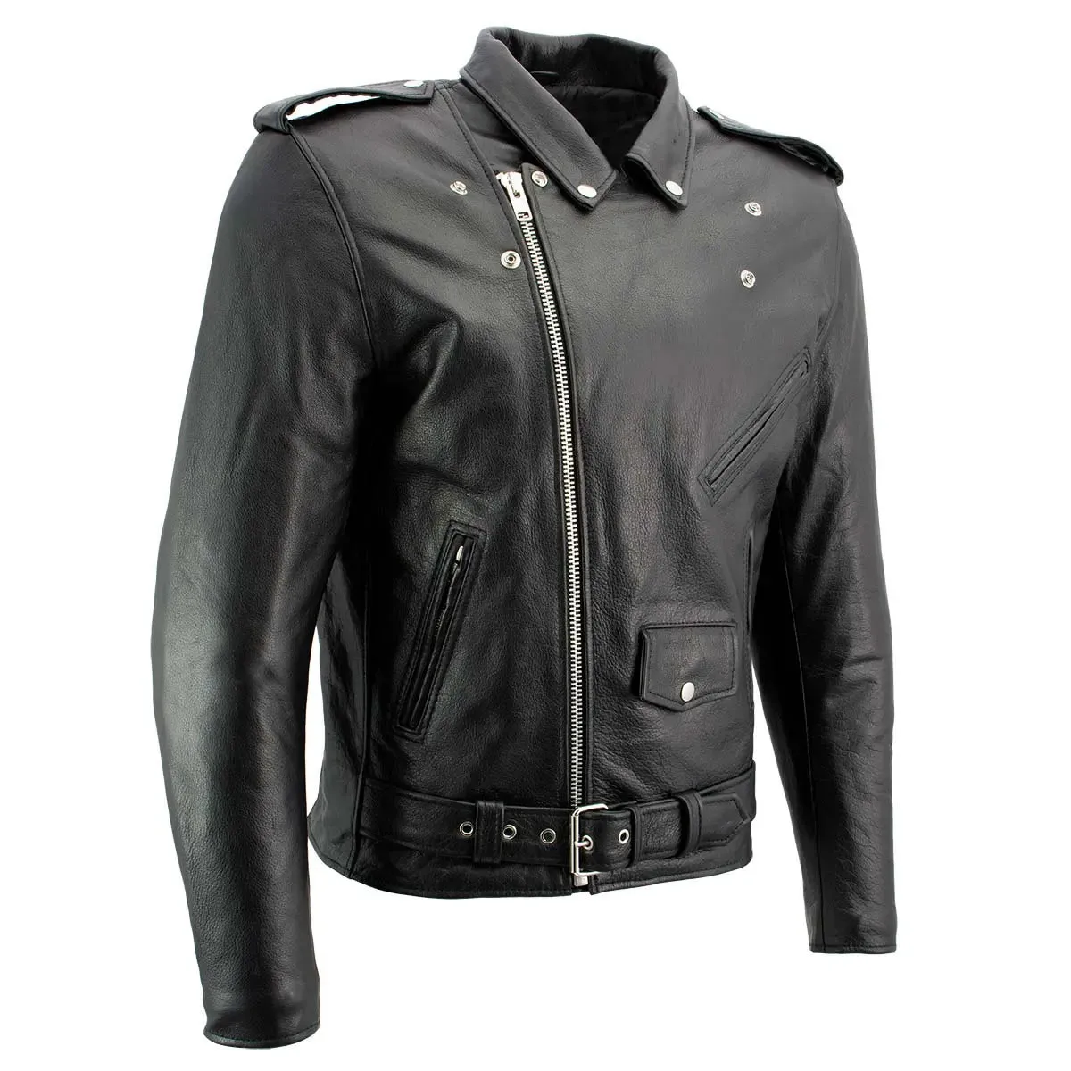 X Element Men's Leather Motorcycle Jacket