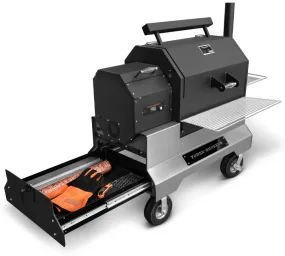 Yoder Smokers Competition Cart W/ Storage Drawer, Stainless Steel Shelves   10" Wheels 2nd Level Slide Out